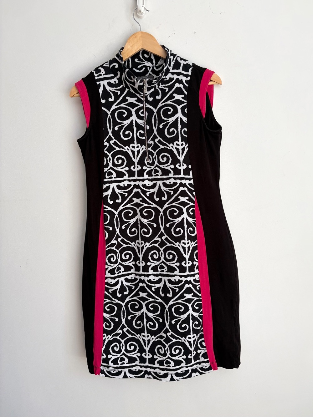 Vintage Funnel Neck Dress Y2K Streetwear M